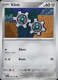 Klink card in English