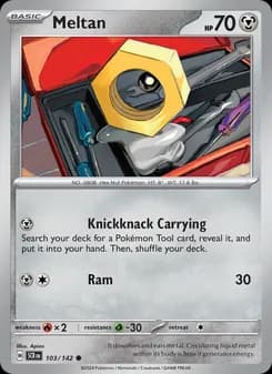 Meltan card in English