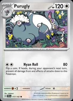 Purugly card in English