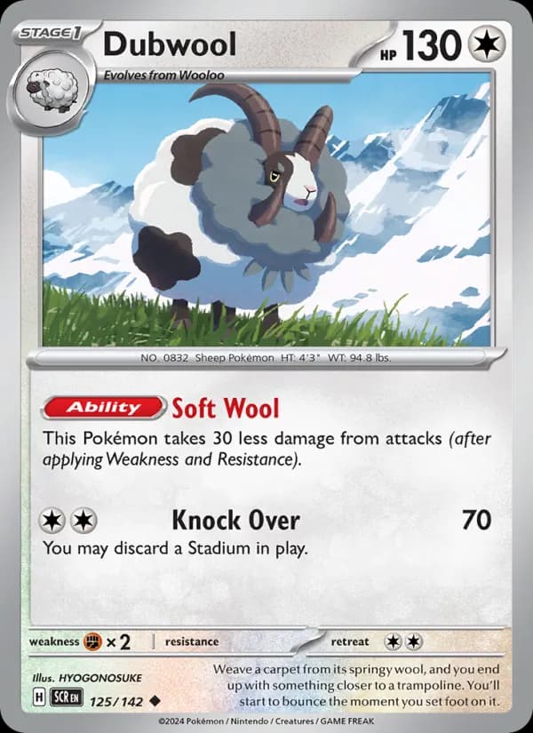 Dubwool card in English