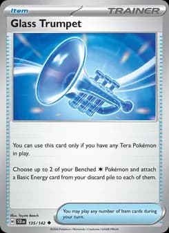 Glass Trumpet card in English