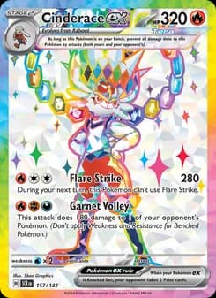 Cinderace ex card in English