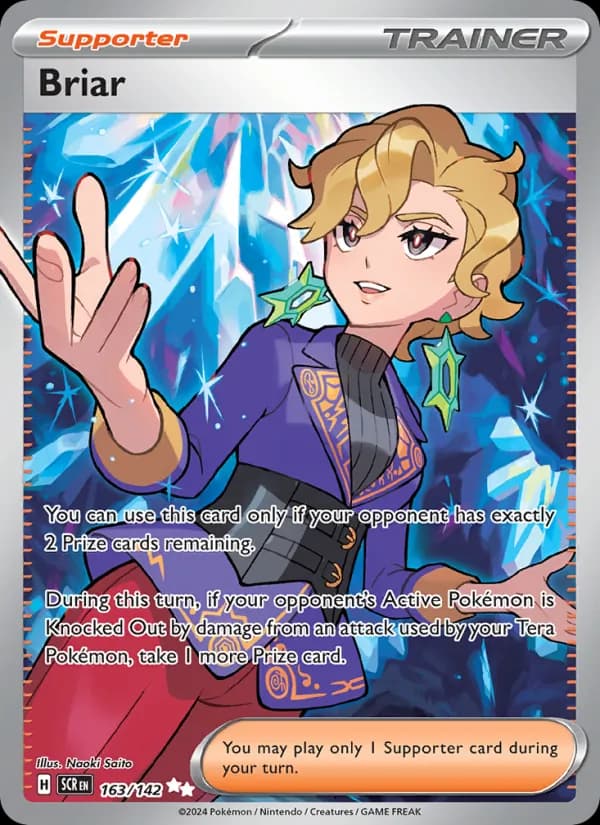 Briar card in English