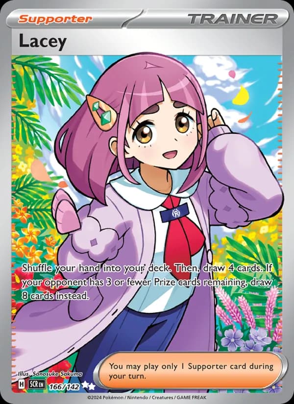 Lacey card in English