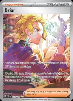 Briar card in English