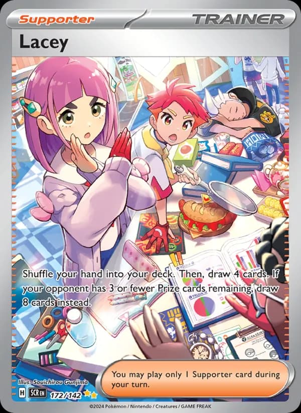 Lacey card in English