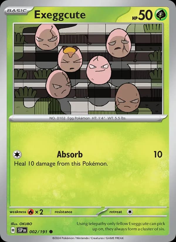 Exeggcute card in English