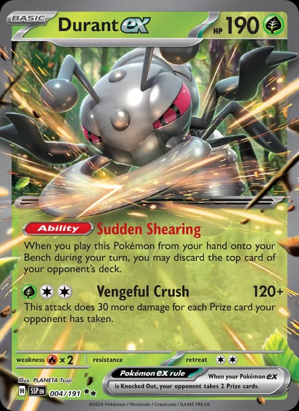 Durant ex card in English