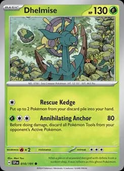 Dhelmise card in English