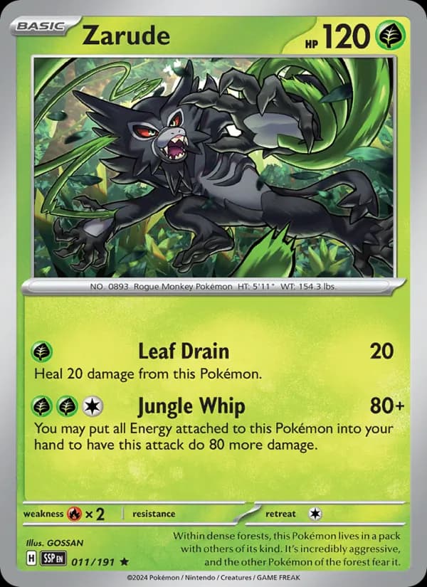 Zarude card in English