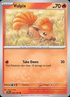 Vulpix card in English