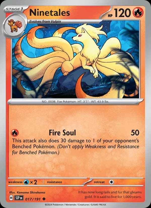 Ninetales card in English