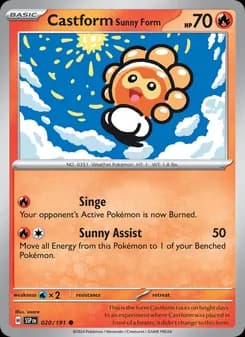 Castform Sunny Form card in English