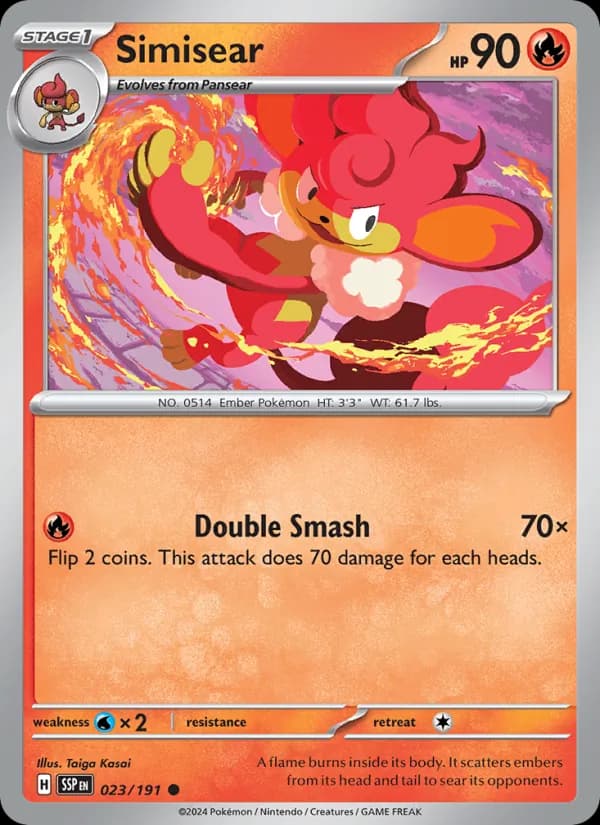 Simisear card in English