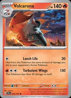 Volcarona card in English