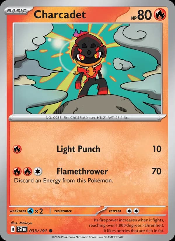 Charcadet card in English