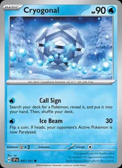 Cryogonal card in English