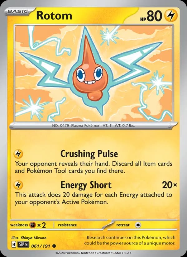 Rotom card in English
