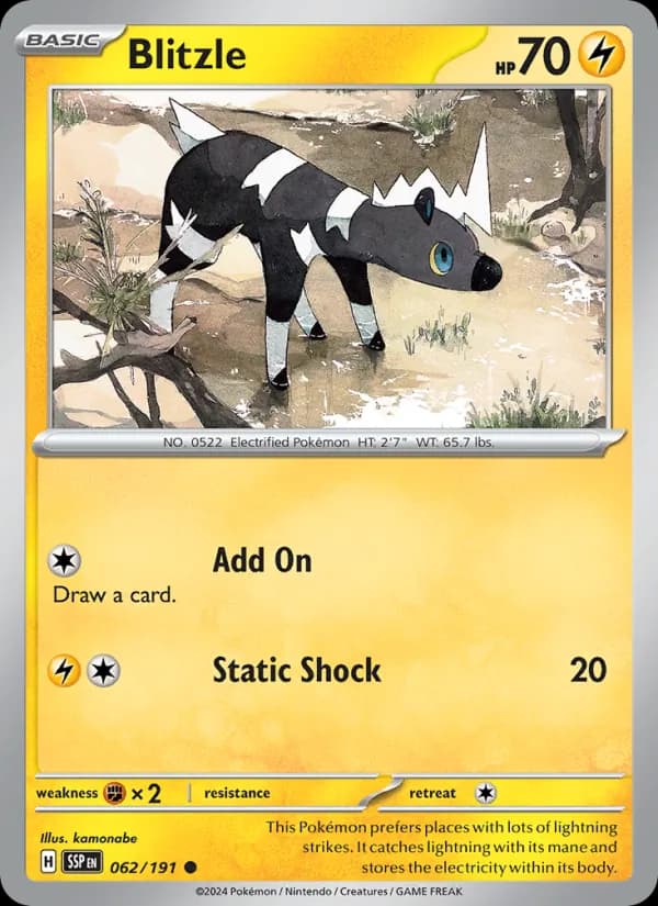Blitzle card in English