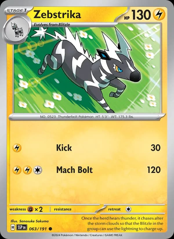 Zebstrika card in English