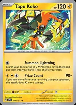Tapu Koko card in English