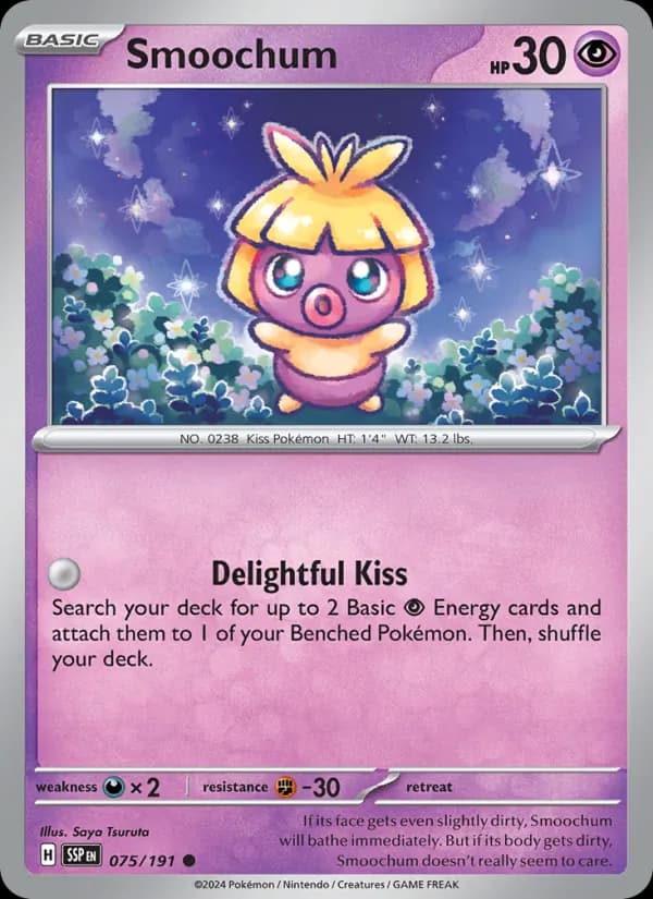 Smoochum card in English