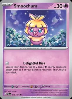Smoochum card in English