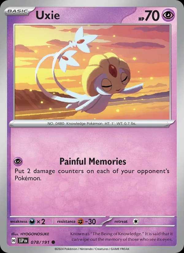 Uxie card in English