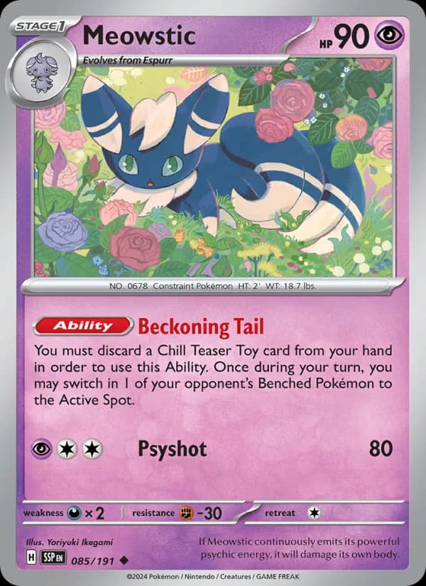 Meowstic card in English