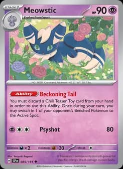 Meowstic card in English