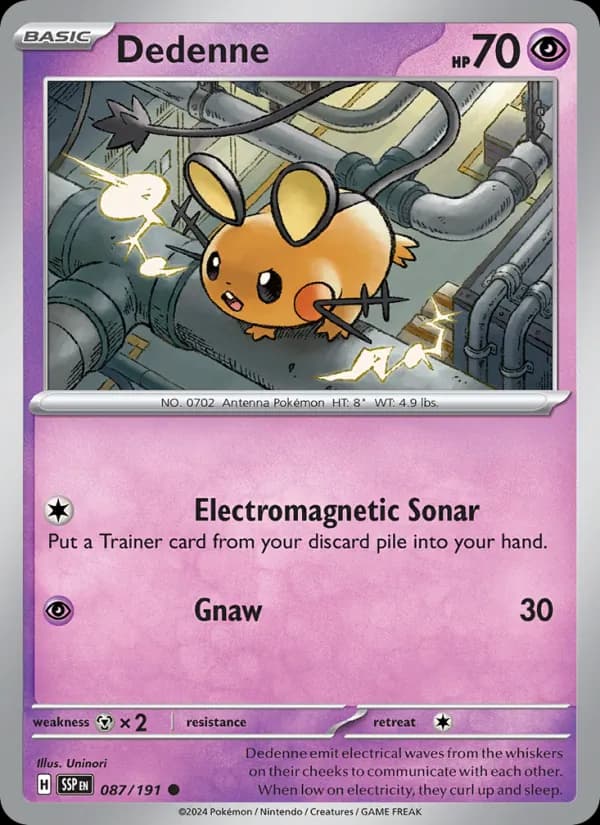 Dedenne card in English