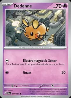 Dedenne card in English