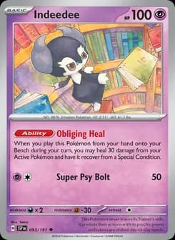 Indeedee card in English