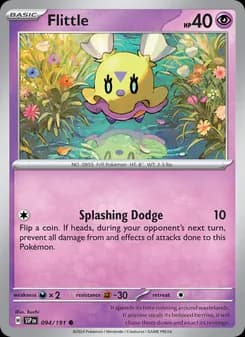 Flittle card in English