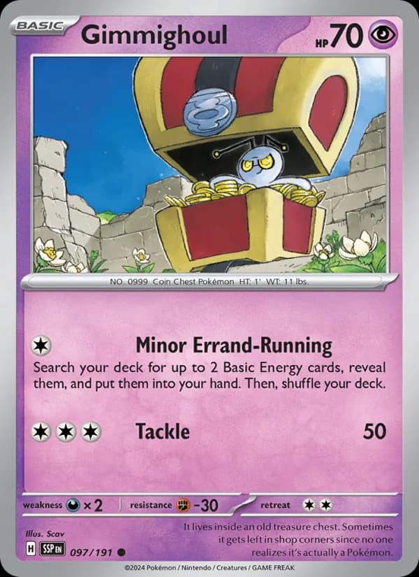 Gimmighoul card in English