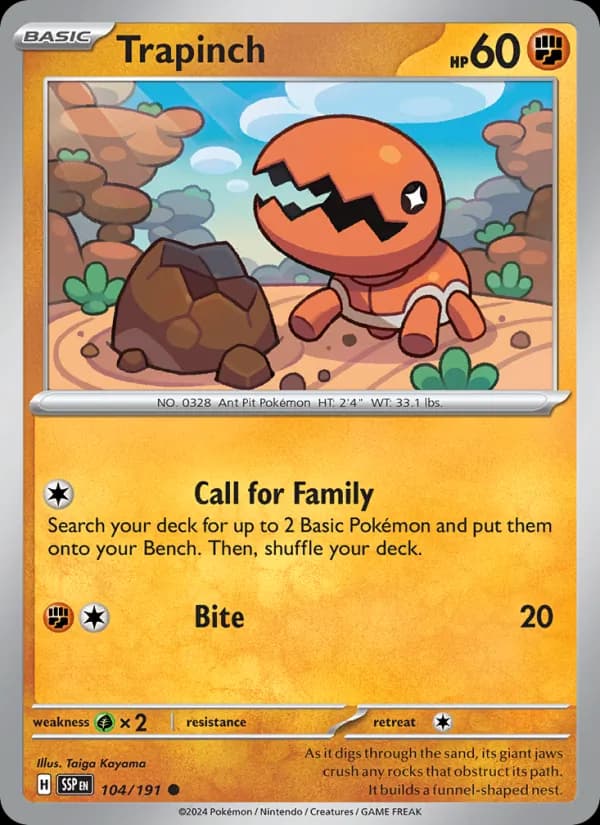 Trapinch card in English