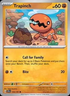 Trapinch card in English