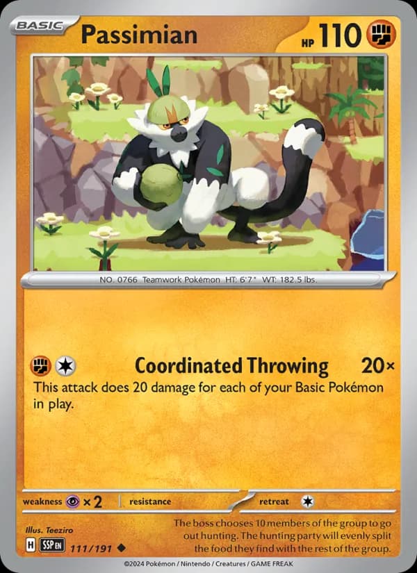 Passimian card in English