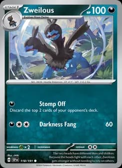 Zweilous card in English