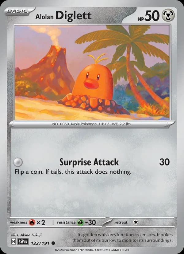 Alolan Diglett card in English