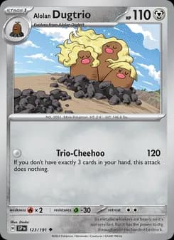 Alolan Dugtrio card in English