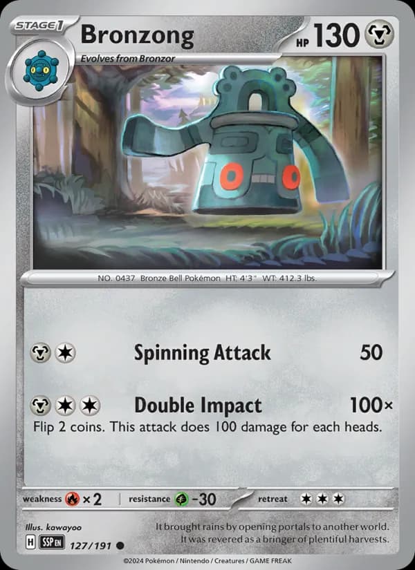 Bronzong card in English