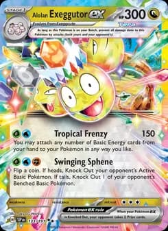 Alolan Exeggutor ex card in English