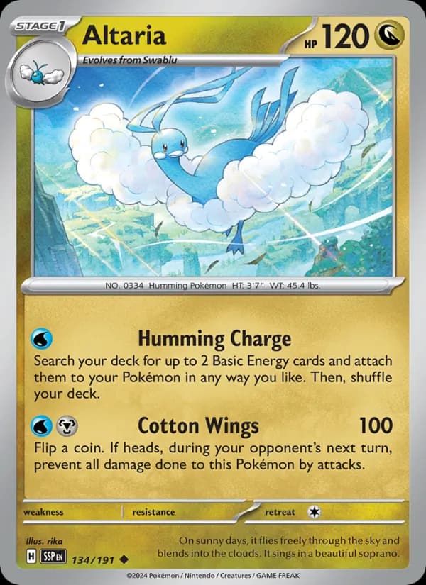 Altaria card in English