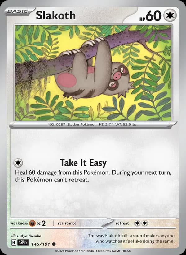 Slakoth card in English