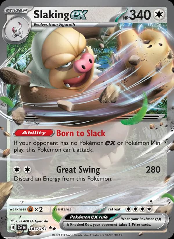 Slaking ex card in English