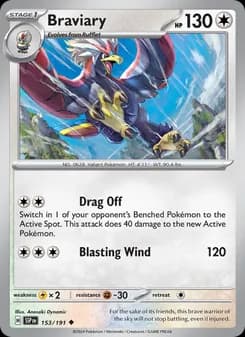 Braviary card in English