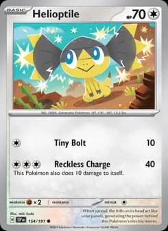 Helioptile card in English