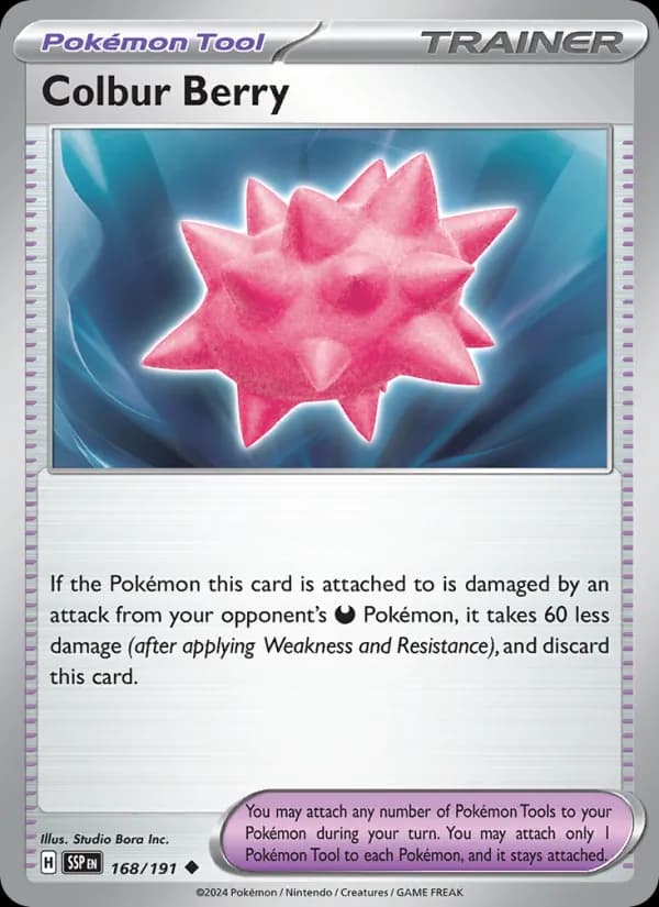 Colbur Berry card in English