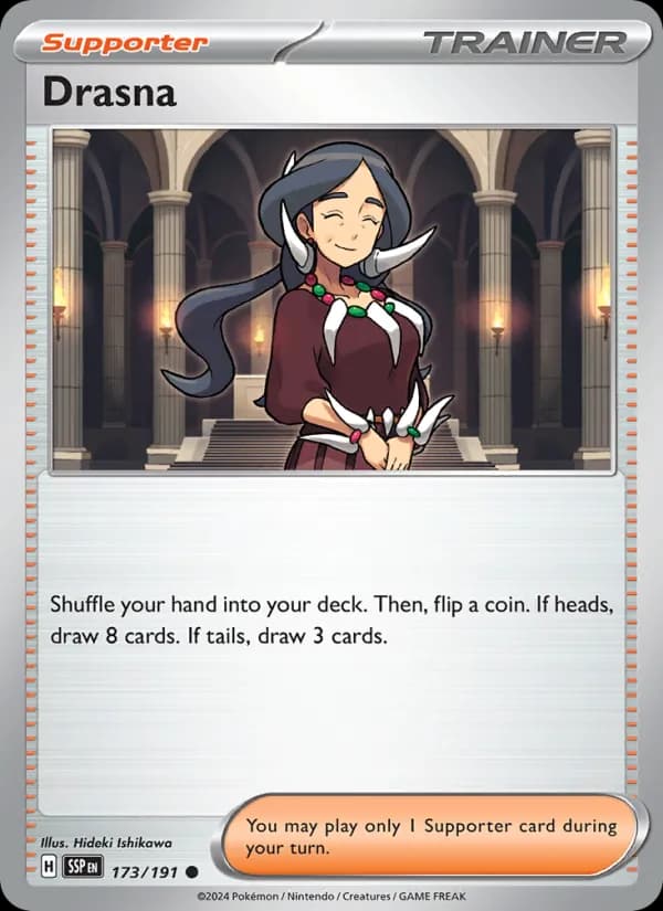 Drasna card in English